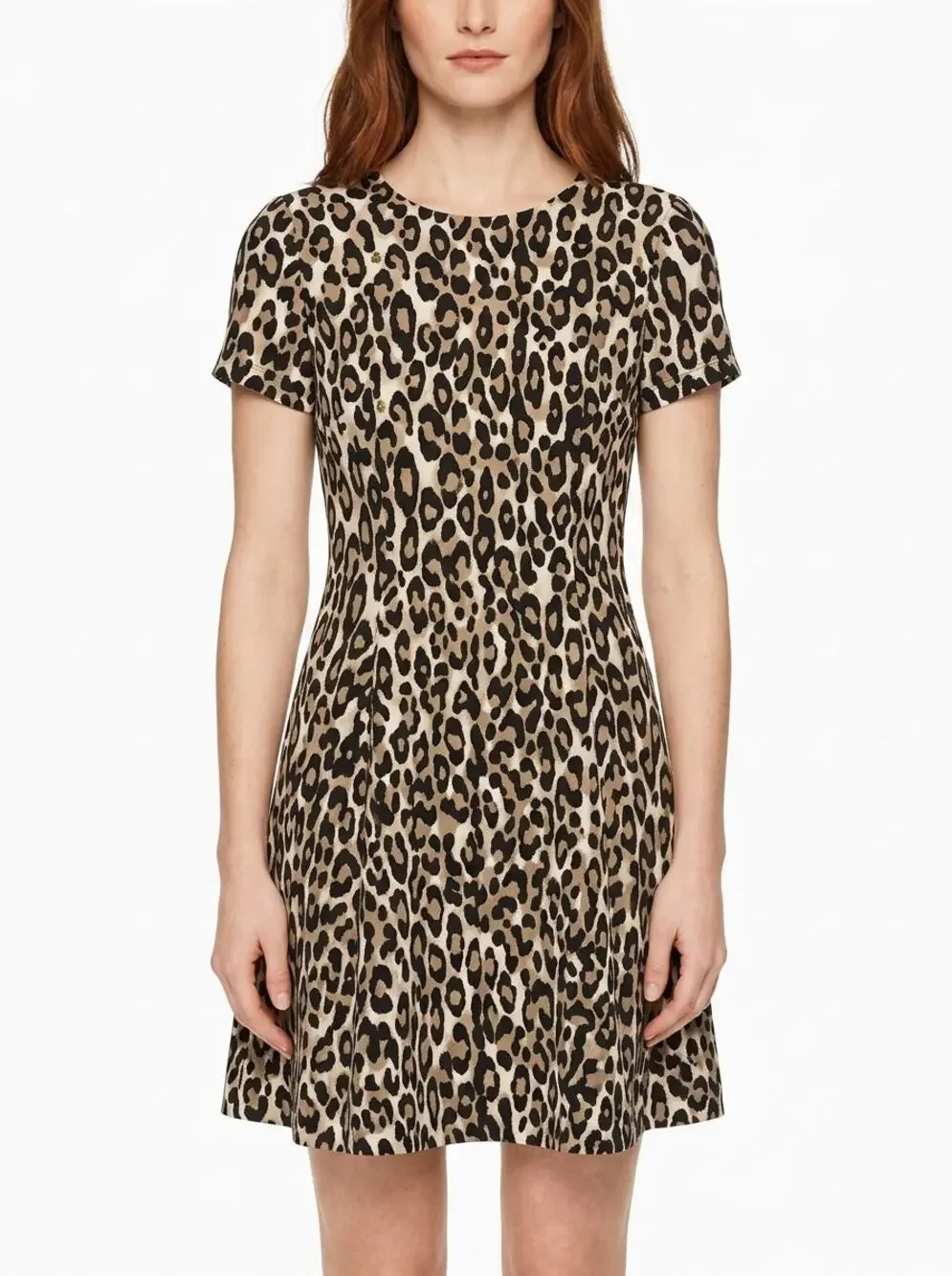 Kate Spade Black A-Line Short Lined Animal Print Dress Women Size 6